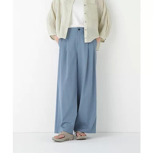 【ヒューマンウーマン/HUMAN WOMAN】のプレーティング天竺タックセミワイドパンツ 人気、トレンドファッション・服の通販 founy(ファニー) 　ファッション　Fashion　レディースファッション　Fashion for Women　パンツ　Pants & Trousers　おすすめ　Recommended / Our Picks　セットアップ　Set-Up, Coordinated Outfit　ビッグ　Big, Oversized　 other-1|ID: prp329100004614046 ipo3291000000033035022
