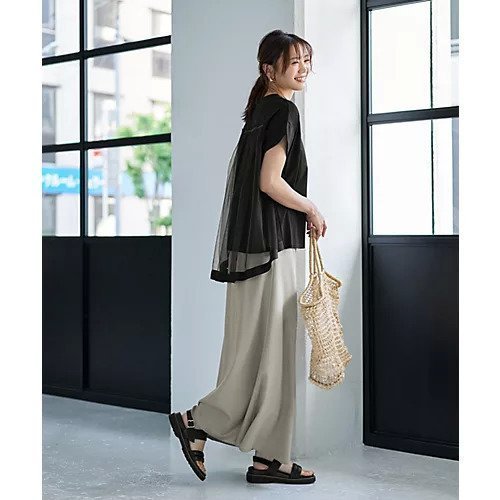 【スタイルデリ/STYLE DELI】の【Made in JAPAN】背面チュールカットソートップス 人気、トレンドファッション・服の通販 founy(ファニー) 　ファッション　Fashion　レディースファッション　Fashion for Women　トップス・カットソー　Cut & Sew Tops　カットソー・ベーシックTシャツ　Cut-and-Sewn Tops / Stretch Tees & Basics　イエロー　Yellow　カットソー　Cut and Sewn Top　グログラン　Grosgrain, Grosgrain Ribbon　シンプル　Simple, Minimal　ストレート　Straight, Straight Cut　チュール　Tulip, Tulip Motif　ドレス　Dress, One-Piece　ドレープ　Drape, Draping Fabric　定番　Standard, Basic Item　なめらか　Smooth, Silky Texture　ペンシル　Pencil, Pencil Skirt　ポケット　Pocket, Pocket Detail　半袖　Short Sleeve, Half Sleeve　リボン　Ribbon, Bow　日本製　Made In Japan　夏　Summer　other-3|ID: prp329100004614148 ipo3291000000033036229