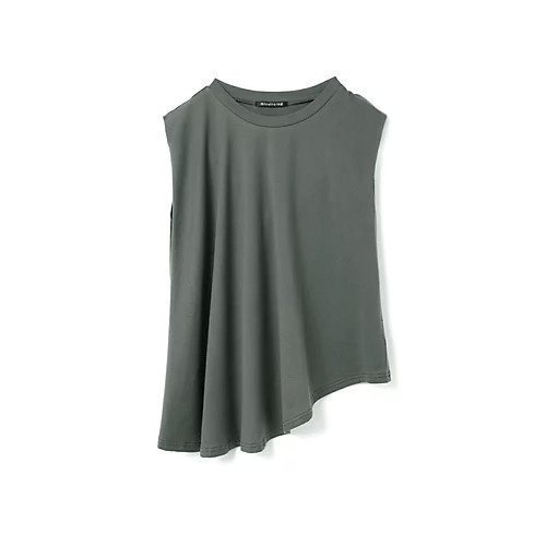 【ミズイロ インド/mizuiro ind】のクルーネックアシンメトリープルオーバー インテリア・キッズ・メンズ・レディースファッション・服の通販 founy(ファニー) 　ファッション　Fashion　レディースファッション　Fashion for Women　トップス・カットソー　Cut & Sew Tops　カジュアルプルオーバー・ニットトップス　Pullovers & Knit Tops / Casual Pullovers　おすすめ　Recommended / Our Picks　アシンメトリー　Asymmetrical Style　カットソー　Cut and Sewn Top　シンプル　Simple, Minimal　ノースリーブ　Sleeveless, No-Sleeve　人気　Popular, Best Seller　夏　Summer　チャコールグレー|ID: prp329100004614960 ipo3291000000033047820