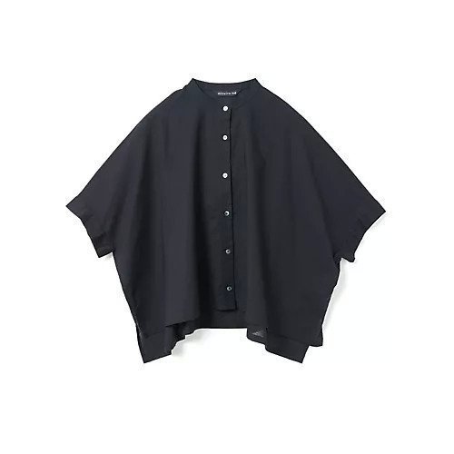 【ミズイロ インド/mizuiro ind】のリネンスタンドカラーワイドシャツ インテリア・キッズ・メンズ・レディースファッション・服の通販 founy(ファニー) 　ファッション　Fashion　レディースファッション　Fashion for Women　トップス・カットソー　Cut & Sew Tops　シャツ・ブラウス・オフィスカジュアル　Elegant Blouses & Button-Ups　ベーシック　Basic, Essential　リネン　Linen, Linen Fabric　人気　Popular, Best Seller　夏　Summer　ネイビー|ID: prp329100004614973 ipo3291000000033047905