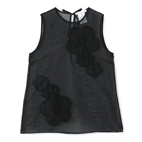 【セシリー バンセン/CECILIE BAHNSEN】のALBA TOP LIQUID MYRTIA インテリア・キッズ・メンズ・レディースファッション・服の通販 founy(ファニー) 　ファッション　Fashion　レディースファッション　Fashion for Women　2025年　2025　2025-2026秋冬・A/W　Autumn/Winter 2025–26 AW25–26　シアー　Sheer, See-Through　フラワー　Flower, Floral　モチーフ　Motif, Design Theme　リボン　Ribbon, Bow　エレガント 上品　Elegant　洗える　Machine Washable　BLACK|ID: prp329100004615081 ipo3291000000035597334