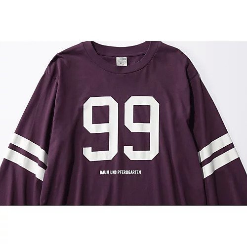 【バウムウンドヘルガーデン/BAUM UND PFERDGARTEN】のナンバリングロゴTシャツ 人気、トレンドファッション・服の通販 founy(ファニー) 　ファッション　Fashion　レディースファッション　Fashion for Women　トップス・カットソー　Cut & Sew Tops　シャツ・ブラウス・オフィスカジュアル　Elegant Blouses & Button-Ups　ロングTシャツ・Tシャツ　Longline T-Shirts & Tees　おすすめ　Recommended / Our Picks　ショルダー　Shoulder, Shoulder Strap　シンプル　Simple, Minimal　スラックス　Slacks, Dress Pants　スリーブ　Sleeve, Long Sleeve / Short Sleeve　デニム　Denim, Jeans Material　ドロップ　Drop Shoulder, Dropped Style　プリント　Print, Printed Pattern　ミックス　Mix, Mixed Style　ルーズ　Loose, Oversized　ロング　Long, Long-Length　A/W・秋冬　Autumn/Winter　other-2|ID: prp329100004615083 ipo3291000000036042020