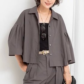 【ノーリーズ/NOLLEY'S】 《セットアップ対応》袖フレアボリュームシャツ人気、トレンドファッション・服の通販 founy(ファニー) ファッション Fashion レディースファッション Fashion for Women トップス・カットソー Cut & Sew Tops シャツ・ブラウス・オフィスカジュアル Elegant Blouses & Button-Ups 2025年 2025 2025-2026秋冬・A/W Autumn/Winter 2025–26 AW25–26 セットアップ Set-Up, Coordinated Outfit フォルム Silhouette, Form ワイド Wide, Wide Fit 羽織 Haori, Light Jacket |ID:prp329100004615090