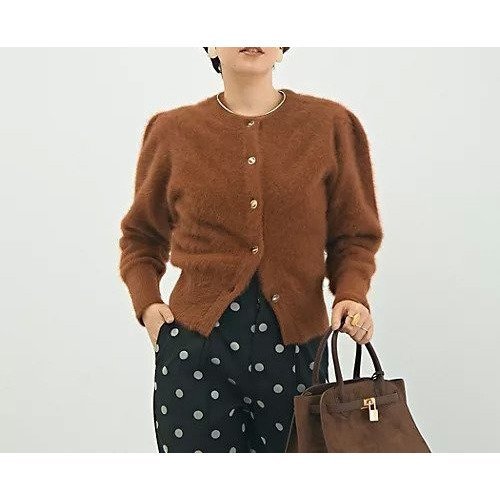 【ララージ/Laraaji】のFOXカシミヤボックス袖2WAYカーディガン インテリア・キッズ・メンズ・レディースファッション・服の通販 founy(ファニー) 　ファッション　Fashion　レディースファッション　Fashion for Women　トップス・カットソー　Cut & Sew Tops　カーディガン・羽織り　Layered Style Cardigans　2025年　2025　2025-2026秋冬・A/W　Autumn/Winter 2025–26 AW25–26　おすすめ　Recommended / Our Picks　カーディガン　Cardigan, Knitwear　クラシック　Classic, Timeless Style　ショルダー　Shoulder, Shoulder Strap　フォックス　Fox, Fox Fur　ボックス　Boxy, Box Shape　ミックス　Mix, Mixed Style　ブラウン|ID: prp329100004615092 ipo3291000000033049268