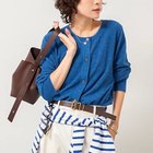 【リエミラー/Rie Miller】の《アンサンブル対応》モールヤーンクルーネックカーディガン ブルー|ID: prp329100004615094 ipo3291000000033049279