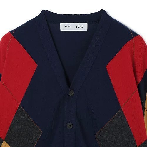 【トーガ トゥ/TOGA TOO】のArgyle knit cardigan 人気、トレンドファッション・服の通販 founy(ファニー) 　ファッション　Fashion　レディースファッション　Fashion for Women　トップス・カットソー　Cut & Sew Tops　ニット　Knit Tops & Sweaters　カーディガン・羽織り　Layered Style Cardigans　2025年　2025　2025-2026秋冬・A/W　Autumn/Winter 2025–26 AW25–26　カーディガン　Cardigan, Knitwear　other-3|ID: prp329100004615096 ipo3291000000033049304