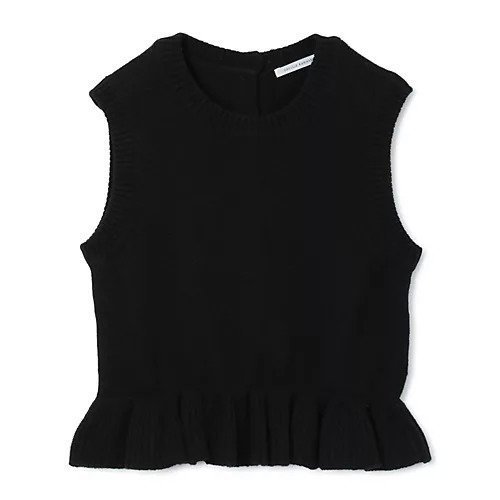 【セシリー バンセン/CECILIE BAHNSEN】のBILL VEST RECYCLED CASHMERE インテリア・キッズ・メンズ・レディースファッション・服の通販 founy(ファニー) 　ファッション　Fashion　レディースファッション　Fashion for Women　アウター　Coat / Outerwear Collection　トップス・カットソー　Cut & Sew Tops　ベスト&ジレ / 重ね着スタイル　Vests & Gilets　2025年　2025　2025-2026秋冬・A/W　Autumn/Winter 2025–26 AW25–26　クロップド　Cropped, Short Length　フラワー　Flower, Floral　ベスト　Vest, Waistcoat　ペプラム　Peplum, Flared Hem　BLACK|ID: prp329100004615097 ipo3291000000033049308