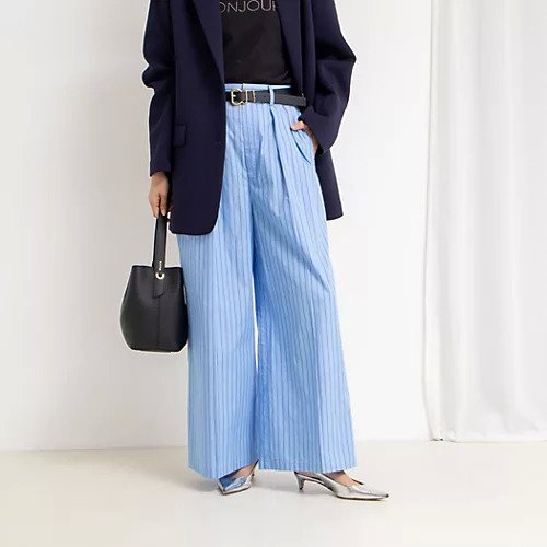 【ノーリーズ/NOLLEY'S】の《セットアップ対応》クロップドワイドパンツ インテリア・キッズ・メンズ・レディースファッション・服の通販 founy(ファニー) 　ファッション　Fashion　レディースファッション　Fashion for Women　セットアップ　Matching Sets　レディースパンツ・ボトムス　Pants & Trousers / Bottoms　2025年　2025　2025-2026秋冬・A/W　Autumn/Winter 2025–26 AW25–26　おすすめ　Recommended / Our Picks　サンダル　Sandals, Summer Shoes　スニーカー　Sneakers, Trainers　セットアップ　Set-Up, Coordinated Outfit　ワイド　Wide, Wide Fit　ブルー系その他|ID: prp329100004615103 ipo3291000000033049344