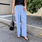 【ノーリーズ/NOLLEY'S】の《セットアップ対応》クロップドワイドパンツ ブルー系その他|ID: prp329100004615103 ipo3291000000033408888