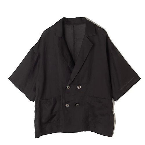 【エクラ/eclat】の【坪田あさみさん別注】リネンシャツジャケット インテリア・キッズ・メンズ・レディースファッション・服の通販 founy(ファニー) 　ファッション　Fashion　レディースファッション　Fashion for Women　アウター　Coat / Outerwear Collection　レディースジャケット・軽アウター　Jackets　カーディガン　Cardigan, Knitwear　ジャケット　Jacket, Outerwear　モダン　Modern, Contemporary　別注　Limited Edition, Custom Order　半袖　Short Sleeve, Half Sleeve　夏　Summer　ブラック|ID: prp329100004615111 ipo3291000000033049402