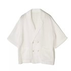 【エクラ/eclat】の【坪田あさみさん別注】リネンシャツジャケット 人気、トレンドファッション・服の通販 founy(ファニー) ファッション Fashion レディースファッション Fashion for Women アウター Coat / Outerwear Collection レディースジャケット・軽アウター Jackets カーディガン Cardigan, Knitwear ジャケット Jacket, Outerwear モダン Modern, Contemporary 別注 Limited Edition, Custom Order 半袖 Short Sleeve, Half Sleeve 夏 Summer thumbnail ホワイト|ID: prp329100004615111 ipo3291000000033049403