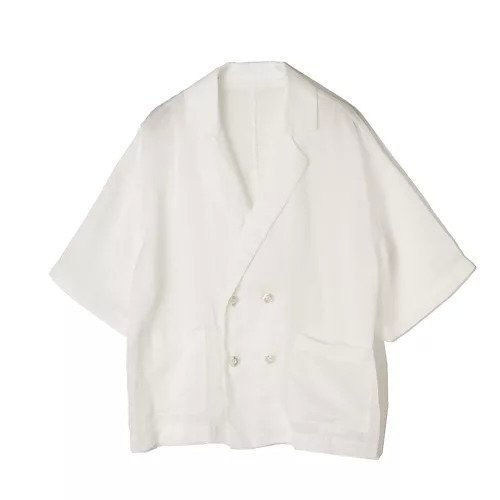 【エクラ/eclat】の【坪田あさみさん別注】リネンシャツジャケット インテリア・キッズ・メンズ・レディースファッション・服の通販 founy(ファニー) 　ファッション　Fashion　レディースファッション　Fashion for Women　アウター　Coat / Outerwear Collection　レディースジャケット・軽アウター　Jackets　カーディガン　Cardigan, Knitwear　ジャケット　Jacket, Outerwear　モダン　Modern, Contemporary　別注　Limited Edition, Custom Order　半袖　Short Sleeve, Half Sleeve　夏　Summer　ホワイト|ID: prp329100004615111 ipo3291000000033049403