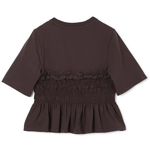 【セシリー バンセン/CECILIE BAHNSEN】のVILDE T-SHIRT JERSEY 人気、トレンドファッション・服の通販 founy(ファニー) 　ファッション　Fashion　レディースファッション　Fashion for Women　トップス・カットソー　Cut & Sew Tops　シャツ・ブラウス・オフィスカジュアル　Elegant Blouses & Button-Ups　ロングTシャツ・Tシャツ　Longline T-Shirts & Tees　2025年　2025　2025-2026秋冬・A/W　Autumn/Winter 2025–26 AW25–26　ギャザー　Gathered, Ruffled　コンパクト　Compact, Small Size　ペプラム　Peplum, Flared Hem　other-2|ID: prp329100004615939 ipo3291000000033059388