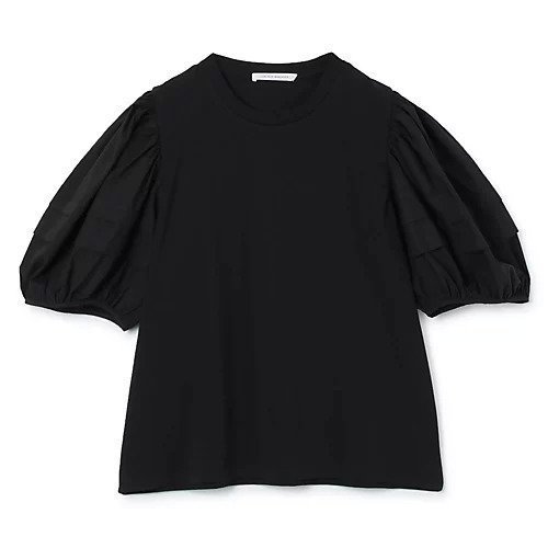 【セシリー バンセン/CECILIE BAHNSEN】のBEN T-SHIRT JERSEY インテリア・キッズ・メンズ・レディースファッション・服の通販 founy(ファニー) 　ファッション　Fashion　レディースファッション　Fashion for Women　トップス・カットソー　Cut & Sew Tops　シャツ・ブラウス・オフィスカジュアル　Elegant Blouses & Button-Ups　ロングTシャツ・Tシャツ　Longline T-Shirts & Tees　2025年　2025　2025-2026秋冬・A/W　Autumn/Winter 2025–26 AW25–26　プリーツ　Pleats, Pleated　ボトム　Bottoms, Lower Wear　洗える　Machine Washable　BLACK|ID: prp329100004615943 ipo3291000000035607901