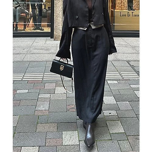 【マージュール/marjour】のWAIST TURNBACK SKIRT インテリア・キッズ・メンズ・レディースファッション・服の通販 founy(ファニー) https://founy.com/ ファッション Fashion レディースファッション Fashion for Women スカート Skirts ウェーブ Wavy Pattern 秋 Autumn サテン Satin, Glossy Fabric シンプル Simple, Minimal ジャケット Jacket, Outerwear ストライプ Stripe, Striped Pattern ストレッチ Stretch, Stretchy Fabric セットアップ Set-Up, Coordinated Outfit 夏 Summer エレガント 上品 Elegant |ID: prp329100004616020 ipo3291000000033060362