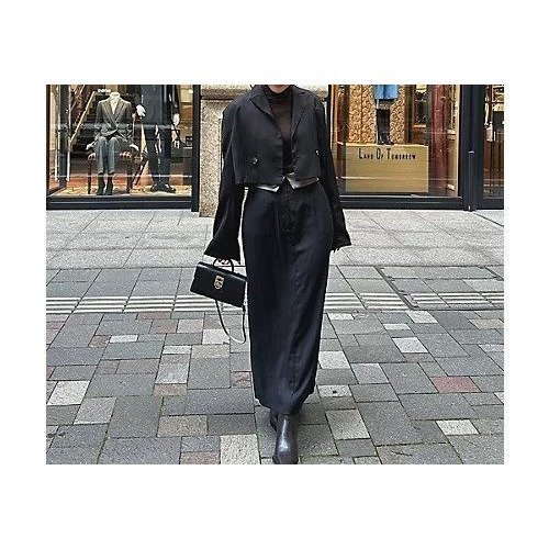 【マージュール/marjour】のWAIST TURNBACK SKIRT 人気、トレンドファッション・服の通販 founy(ファニー) 　ファッション　Fashion　レディースファッション　Fashion for Women　スカート　Skirts　ウェーブ　Wavy Pattern　秋　Autumn　サテン　Satin, Glossy Fabric　シンプル　Simple, Minimal　ジャケット　Jacket, Outerwear　ストライプ　Stripe, Striped Pattern　ストレッチ　Stretch, Stretchy Fabric　セットアップ　Set-Up, Coordinated Outfit　夏　Summer　エレガント 上品　Elegant　other-3|ID: prp329100004616020 ipo3291000000033060367