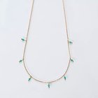 【フィービィー/phoebe】の【金属アレルギー対応】カラージェムステーションネックレス/天然石/サージカルステンレス グリーン|ID: prp329100004616091 ipo3291000000033061422
