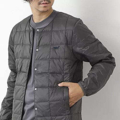 【ノーリーズ グッドマン/NOLLEY'S goodman / MEN】の【TAION/タイオン】別注クジラ刺繍CREW NECK BUTTON DOWN JACKET インテリア・キッズ・メンズ・レディースファッション・服の通販 founy(ファニー) https://founy.com/ ファッション Fashion メンズファッション Fashion for Men 別注 Limited Edition, Custom Order |ID: prp329100004616107 ipo3291000000034069065