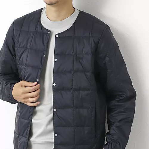 【ノーリーズ グッドマン/NOLLEY'S goodman / MEN】の【TAION/タイオン】別注クジラ刺繍CREW NECK BUTTON DOWN JACKET インテリア・キッズ・メンズ・レディースファッション・服の通販 founy(ファニー) 　ファッション　Fashion　メンズファッション　Fashion for Men　別注　Limited Edition, Custom Order　ネイビー|ID: prp329100004616107 ipo3291000000034069069