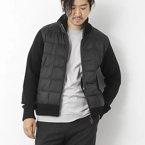 【ノーリーズ グッドマン/NOLLEY'S goodman / MEN】の【TAION/タイオン】別注HI NECK DOWN JKT WITH SLEEVE KNIT 25AW インテリア・キッズ・メンズ・レディースファッション・服の通販 founy(ファニー) ファッション Fashion メンズファッション Fashion for Men 切替 Switching, Contrast Panel ダウン Down, Puffer バランス Balance, Style Balance ポケット Pocket, Pocket Detail 別注 Limited Edition, Custom Order エレガント 上品 Elegant 2025年 2025 2025-2026秋冬・A/W Autumn/Winter 2025–26 AW25–26 ブラック|ID: prp329100004616108 ipo3291000000034153751
