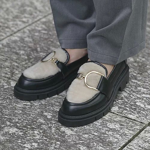 【コルソローマ9/CORSO ROMA9】のムートンローファー 人気、トレンドファッション・服の通販 founy(ファニー) 　ファッション　Fashion　レディースファッション　Fashion for Women　コンビ　Combo, Combination Style　フォルム　Silhouette, Form　ムートン　Shearling, Mouton　冬　Winter / This Winter　厚底　Platform Shoes　other-3|ID: prp329100004616166 ipo3291000000033429681