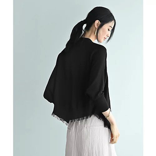 【スタイルデリ/STYLE DELI】の【BLK001】揺れる糸裾ショートカーデ 人気、トレンドファッション・服の通販 founy(ファニー) 　ファッション　Fashion　レディースファッション　Fashion for Women　ウェーブ　Wavy Pattern　春　Spring　秋　Autumn　カーディガン　Cardigan, Knitwear　キャミ　Camisole, Cami Top　ショート　Short, Short Length　ストレート　Straight, Straight Cut　ノースリーブ　Sleeveless, No-Sleeve　フリンジ　Fringe, Tassel　羽織　Haori, Light Jacket　モノトーン　Monotone, Black and White　おすすめ　Recommended / Our Picks　夏　Summer　旅行　Travel　エレガント 上品　Elegant　other-2|ID: prp329100004616873 ipo3291000000033075491