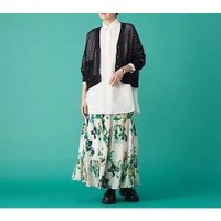 【サクラ/SACRA】の【HPS別注】BLURRED FLORA 人気、トレンドファッション・服の通販 founy(ファニー) ファッション Fashion レディースファッション Fashion for Women ティアードスカート Tiered Skirt, Flounced Skirt ドレープ Drape, Draping Fabric フラワー Flower, Floral プリント Print, Printed Pattern マキシ Maxi, Full Length モダン Modern, Contemporary 別注 Limited Edition, Custom Order |ID:prp329100004616876