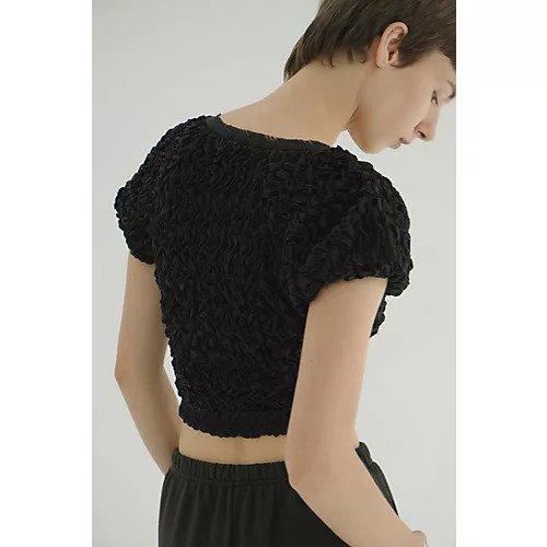 【クラネ/CLANE】のSHIRRING PUFF TOPS 人気、トレンドファッション・服の通販 founy(ファニー) 　ファッション　Fashion　レディースファッション　Fashion for Women　トップス・カットソー　Cut & Sew Tops　2025年　2025　2025-2026秋冬・A/W　Autumn/Winter 2025–26 AW25–26　シアー　Sheer, See-Through　シャーリング　Shirring, Ruched　チェック　Check, Plaid, Tartan　パイピング　Piping, Trim Design　フロント　Front, Front Design　ランダム　Random, Irregular　エレガント 上品　Elegant　other-2|ID: prp329100004618614 ipo3291000000033110891