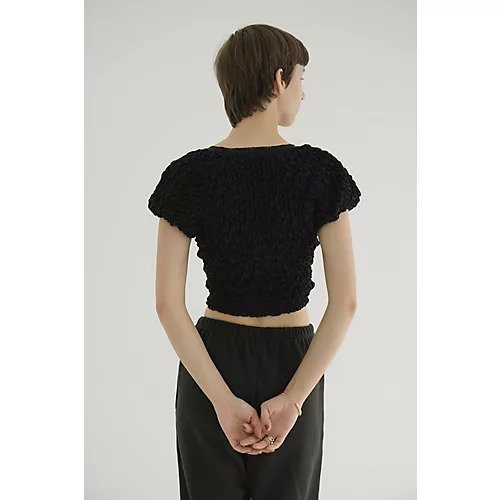 【クラネ/CLANE】のSHIRRING PUFF TOPS 人気、トレンドファッション・服の通販 founy(ファニー) 　ファッション　Fashion　レディースファッション　Fashion for Women　トップス・カットソー　Cut & Sew Tops　2025年　2025　2025-2026秋冬・A/W　Autumn/Winter 2025–26 AW25–26　シアー　Sheer, See-Through　シャーリング　Shirring, Ruched　チェック　Check, Plaid, Tartan　パイピング　Piping, Trim Design　フロント　Front, Front Design　ランダム　Random, Irregular　エレガント 上品　Elegant　other-3|ID: prp329100004618614 ipo3291000000033110892