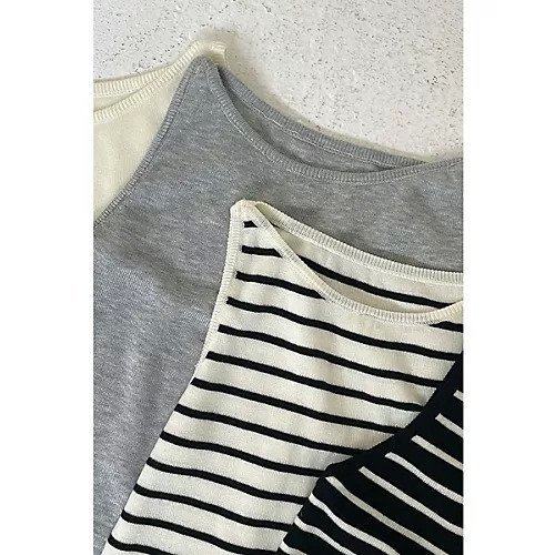 【マージュール/marjour】のSLEEVELESS KNIT TANK 人気、トレンドファッション・服の通販 founy(ファニー) 　ファッション　Fashion　レディースファッション　Fashion for Women　トップス・カットソー　Cut & Sew Tops　ニット　Knit Tops & Sweaters　インナー　Innerwear　シンプル　Simple, Minimal　ストレッチ　Stretch, Stretchy Fabric　タンク　Tank Top, Sleeveless Top　ニットソー　Knit-Sewn, Cut & Sew Knit　ノースリーブ　Sleeveless, No-Sleeve　バランス　Balance, Style Balance　パターン　Pattern, Design Print　ベーシック　Basic, Essential　ボーダー　Border, Stripe　ポケット　Pocket, Pocket Detail　無地　Plain, Solid Color　おすすめ　Recommended / Our Picks　夏　Summer　エレガント 上品　Elegant　other-3|ID: prp329100004618633 ipo3291000000033111414