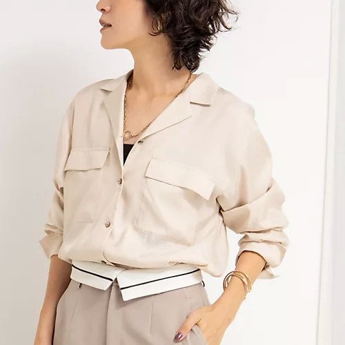 【ノーリーズソフィー/NOLLEY'S sophi】の《セットアップ対応》ウォッシャブルフィブリルサテンオープンカラーシャツ 人気、トレンドファッション・服の通販 founy(ファニー) 　ファッション　Fashion　レディースファッション　Fashion for Women　トップス・カットソー　Cut & Sew Tops　シャツ・ブラウス・オフィスカジュアル　Elegant Blouses & Button-Ups　2025年　2025　2025-2026秋冬・A/W　Autumn/Winter 2025–26 AW25–26　おすすめ　Recommended / Our Picks　キュプラ　Cupro, Eco Fabric　シルク　Silk, 100% Silk　セットアップ　Set-Up, Coordinated Outfit　マニッシュ　Mannish, Boyish　ワイド　Wide, Wide Fit　エレガント 上品　Elegant　 other-1|ID: prp329100004619193 ipo3291000000033124709