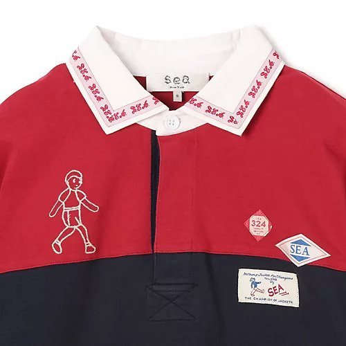 【シー ニューヨーク/Sea NEW YORK】のCAROLYN WORKWEAR RUGBYSHIRT 人気、トレンドファッション・服の通販 founy(ファニー) 　ファッション　Fashion　レディースファッション　Fashion for Women　トップス・カットソー　Cut & Sew Tops　シャツ・ブラウス・オフィスカジュアル　Elegant Blouses & Button-Ups　2025年　2025　2025-2026秋冬・A/W　Autumn/Winter 2025–26 AW25–26　スリーブ　Sleeve, Long Sleeve / Short Sleeve　パッチ　Patch, Appliqué　リラックス　Relax, Relaxed Fit　other-3|ID: prp329100004620169 ipo3291000000033137940