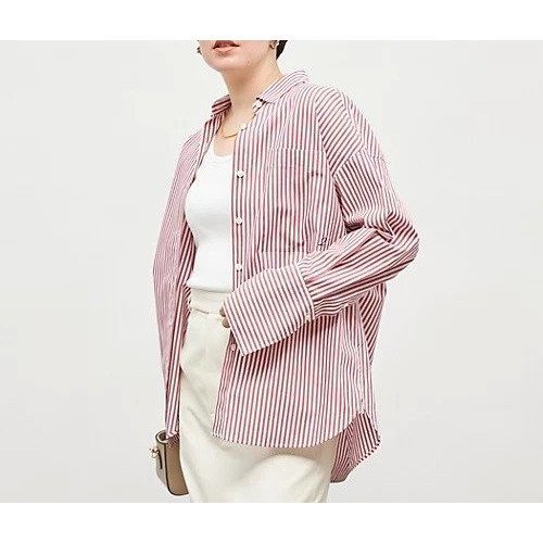 【ノーリーズ/NOLLEY'S】のMY STANDARD シャツ インテリア・キッズ・メンズ・レディースファッション・服の通販 founy(ファニー) 　ファッション　Fashion　レディースファッション　Fashion for Women　トップス・カットソー　Cut & Sew Tops　シャツ・ブラウス・オフィスカジュアル　Elegant Blouses & Button-Ups　カフス　Cuff Design　ストライプ　Stripe, Striped Pattern　タイプライター　Typewriter Fabric, Crisp Cotton　定番　Standard, Basic Item　人気　Popular, Best Seller　ベーシック　Basic, Essential　ポケット　Pocket, Pocket Detail　無地　Plain, Solid Color　2025年　2025　2025-2026秋冬・A/W　Autumn/Winter 2025–26 AW25–26　レッド系その他3|ID: prp329100004620178 ipo3291000000033138014