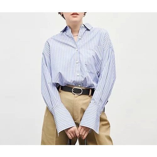 【ノーリーズ/NOLLEY'S】のMY STANDARD シャツ インテリア・キッズ・メンズ・レディースファッション・服の通販 founy(ファニー) 　ファッション　Fashion　レディースファッション　Fashion for Women　トップス・カットソー　Cut & Sew Tops　シャツ・ブラウス・オフィスカジュアル　Elegant Blouses & Button-Ups　カフス　Cuff Design　ストライプ　Stripe, Striped Pattern　タイプライター　Typewriter Fabric, Crisp Cotton　定番　Standard, Basic Item　人気　Popular, Best Seller　ベーシック　Basic, Essential　ポケット　Pocket, Pocket Detail　無地　Plain, Solid Color　2025年　2025　2025-2026秋冬・A/W　Autumn/Winter 2025–26 AW25–26　ブルー系その他3|ID: prp329100004620178 ipo3291000000033138018