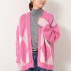 【ララージ/Laraaji】のモヘアインターシャアーガイルVネックカーディガン ピンク系その他|ID: prp329100004620193 ipo3291000000033138146
