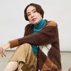 【ララージ/Laraaji】のモヘアインターシャアーガイルVネックカーディガン ブラウン系その他|ID: prp329100004620193 ipo3291000000033138148