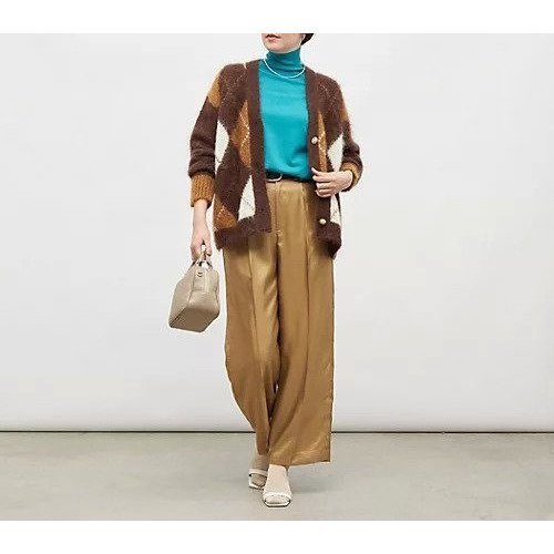 【ララージ/Laraaji】のモヘアインターシャアーガイルVネックカーディガン 人気、トレンドファッション・服の通販 founy(ファニー) ファッション Fashion レディースファッション Fashion for Women トップス・カットソー Cut & Sew Tops カーディガン・羽織り Layered Style Cardigans Vネックトップス V-Neck Tops / V-Cut Neckline Shirts 2025年 2025 2025-2026秋冬・A/W Autumn/Winter 2025–26 AW25–26 カーディガン Cardigan, Knitwear デニム Denim, Jeans Material other-3|ID: prp329100004620193 ipo3291000000034241014