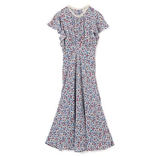 【シー ニューヨーク/Sea NEW YORK】のWHITNEY PRINT FLUTTER SLV MIDIDRESS インテリア・キッズ・メンズ・レディースファッション・服の通販 founy(ファニー) https://founy.com/ ファッション Fashion レディースファッション Fashion for Women ワンピース Dresses フォーマル・パーティードレス・結婚式用ドレス Elegant & Casual Dresses 2025年 2025 2025-2026秋冬・A/W Autumn/Winter 2025–26 AW25–26 クロシェ Crochet, Knitted Lace シルク Silk, 100% Silk フレア Flare, Flared |ID: prp329100004620229 ipo3291000000034941865