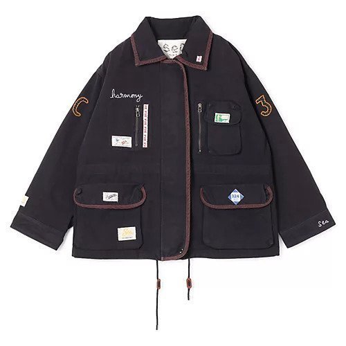 【シー ニューヨーク/Sea NEW YORK】のCAROLYN WORKWEAR JACKET インテリア・キッズ・メンズ・レディースファッション・服の通販 founy(ファニー) 　ファッション　Fashion　レディースファッション　Fashion for Women　アウター　Coat / Outerwear Collection　レディースジャケット・軽アウター　Jackets　2025年　2025　2025-2026秋冬・A/W　Autumn/Winter 2025–26 AW25–26　パッチ　Patch, Appliqué　ワーク　Workwear, Utility Style　NAVY|ID: prp329100004620263 ipo3291000000033138658