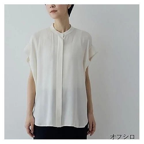 【ドレスハーセルフ/DRESS HERSELF】のシャツブラウス インテリア・キッズ・メンズ・レディースファッション・服の通販 founy(ファニー) 　ファッション　Fashion　レディースファッション　Fashion for Women　トップス・カットソー　Cut & Sew Tops　シャツ・ブラウス・オフィスカジュアル　Elegant Blouses & Button-Ups　クール　Cool, Chic　ドレープ　Drape, Draping Fabric　バランス　Balance, Style Balance　モダン　Modern, Contemporary　洗える　Machine Washable　オフシロ|ID: prp329100004620296 ipo3291000000033139883
