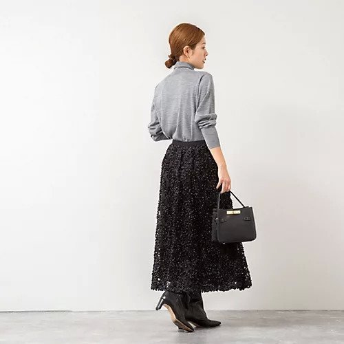【ノーリーズ/NOLLEY'S】のシアーフラワーフレアスカート 人気、トレンドファッション・服の通販 founy(ファニー) 　ファッション　Fashion　レディースファッション　Fashion for Women　スカート　Skirts　Aライン・フレアスカート　A-Line & Flared Skirts　2025年　2025　2025-2026秋冬・A/W　Autumn/Winter 2025–26 AW25–26　シンプル　Simple, Minimal　フレア　Flare, Flared　エレガント 上品　Elegant　other-3|ID: prp329100004620322 ipo3291000000033157252