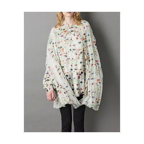 【ブラミンク/BLAMINK】のBM P FLW/PRT RBN LSL 人気、トレンドファッション・服の通販 founy(ファニー) 　ファッション　Fashion　レディースファッション　Fashion for Women　2025年　2025　2025-2026秋冬・A/W　Autumn/Winter 2025–26 AW25–26　エアリー　Airy Texture　チュニック　Tunic, Long Top　フェミニン　Feminine, Girly　フラワー　Flower, Floral　プリント　Print, Printed Pattern　ロング　Long, Long-Length　other-3|ID: prp329100004621148 ipo3291000000033170834