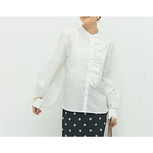 【ノーリーズ/NOLLEY'S】のパール釦ビブヨーク4WAYフリルブラウス インテリア・キッズ・メンズ・レディースファッション・服の通販 founy(ファニー) ファッション Fashion レディースファッション Fashion for Women トップス・カットソー Cut & Sew Tops シャツ・ブラウス・オフィスカジュアル Elegant Blouses & Button-Ups 2025年 2025 2025-2026秋冬・A/W Autumn/Winter 2025–26 AW25–26 オーガンジー Organza Fabric シンプル Simple, Minimal パール Pearl, Pearl Accent フリル Frill, Ruffle 無地 Plain, Solid Color ホワイト|ID: prp329100004621165 ipo3291000000033154978