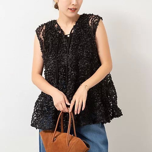 【ノーリーズ/NOLLEY'S】のフラワーチュールティアードブラウス インテリア・キッズ・メンズ・レディースファッション・服の通販 founy(ファニー) https://founy.com/ ファッション Fashion レディースファッション Fashion for Women トップス・カットソー Cut & Sew Tops シャツ・ブラウス・オフィスカジュアル Elegant Blouses & Button-Ups 2025年 2025 2025-2026秋冬・A/W Autumn/Winter 2025–26 AW25–26 デニム Denim, Jeans Material ボトム Bottoms, Lower Wear リボン Ribbon, Bow |ID: prp329100004621178 ipo3291000000033155054