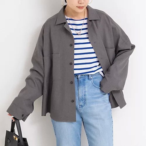 【リエミラー/Rie Miller】の《セットアップ対応》オープンカラービッグシルエットシャツ インテリア・キッズ・メンズ・レディースファッション・服の通販 founy(ファニー) https://founy.com/ ファッション Fashion レディースファッション Fashion for Women トップス・カットソー Cut & Sew Tops シャツ・ブラウス・オフィスカジュアル Elegant Blouses & Button-Ups 2025年 2025 2025-2026秋冬・A/W Autumn/Winter 2025–26 AW25–26 おすすめ Recommended / Our Picks なめらか Smooth, Silky Texture カーゴパンツ Cargo Pants, Utility Pants ショルダー Shoulder, Shoulder Strap スリーブ Sleeve, Long Sleeve / Short Sleeve セットアップ Set-Up, Coordinated Outfit ツイル Twist, Twisted Detail ドロップ Drop Shoulder, Dropped Style 秋 Autumn |ID: prp329100004621180 ipo3291000000033155068