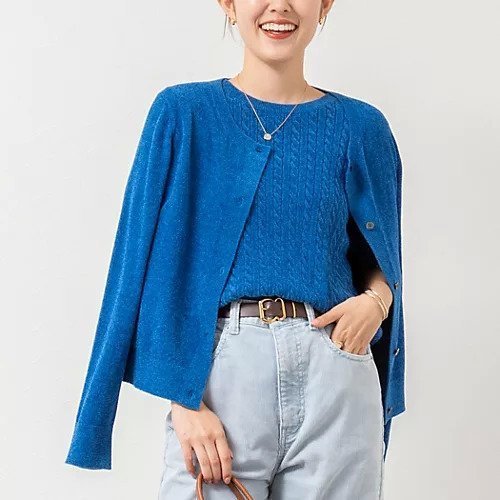 【リエミラー/Rie Miller】の《手洗い可能》《アンサンブル対応》モールヤーンミニケーブルプルオーバーニット インテリア・キッズ・メンズ・レディースファッション・服の通販 founy(ファニー) 　ファッション　Fashion　レディースファッション　Fashion for Women　トップス・カットソー　Cut & Sew Tops　ニット　Knit Tops & Sweaters　アンサンブルニット　Knit Ensembles & Twin Sets　カジュアルプルオーバー・ニットトップス　Pullovers & Knit Tops / Casual Pullovers　2025年　2025　2025-2026秋冬・A/W　Autumn/Winter 2025–26 AW25–26　アンサンブル　Ensemble Set　カーディガン　Cardigan, Knitwear　トレンド　Trend, Trending Now　ベーシック　Basic, Essential　夏　Summer　ブルー|ID: prp329100004621190 ipo3291000000033155166