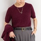 【リエミラー/Rie Miller】の《手洗い可能》《アンサンブル対応》モールヤーンミニケーブルプルオーバーニット ボルドー|ID:prp329100004621190