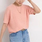 【リエミラー/Rie Miller】の《手洗い可能》《アンサンブル対応》モールヤーンミニケーブルプルオーバーニット ベビーピンク|ID:prp329100004621190