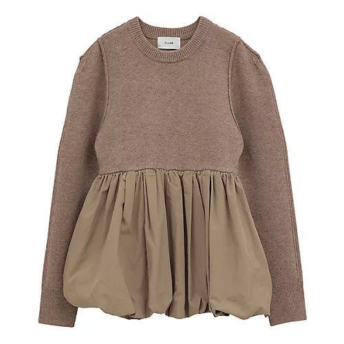 【クラネ/CLANE】のDOCKING POWERSHOULDER KNIT TOPS インテリア・キッズ・メンズ・レディースファッション・服の通販 founy(ファニー) https://founy.com/ ファッション Fashion レディースファッション Fashion for Women トップス・カットソー Cut & Sew Tops ニット Knit Tops & Sweaters 2025年 2025 2025-2026秋冬・A/W Autumn/Winter 2025–26 AW25–26 ギャザー Gathered, Ruffled ショルダー Shoulder, Shoulder Strap ドッキング Docking, Mixed Material バルーン Balloon, Balloon Silhouette フォルム Silhouette, Form |ID: prp329100004621198 ipo3291000000034864603