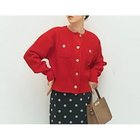 【ノーリーズ/NOLLEY'S】の《手洗い可能》鹿の子編みクルーネックカーディガン レッド|ID: prp329100004621207 ipo3291000000033155280